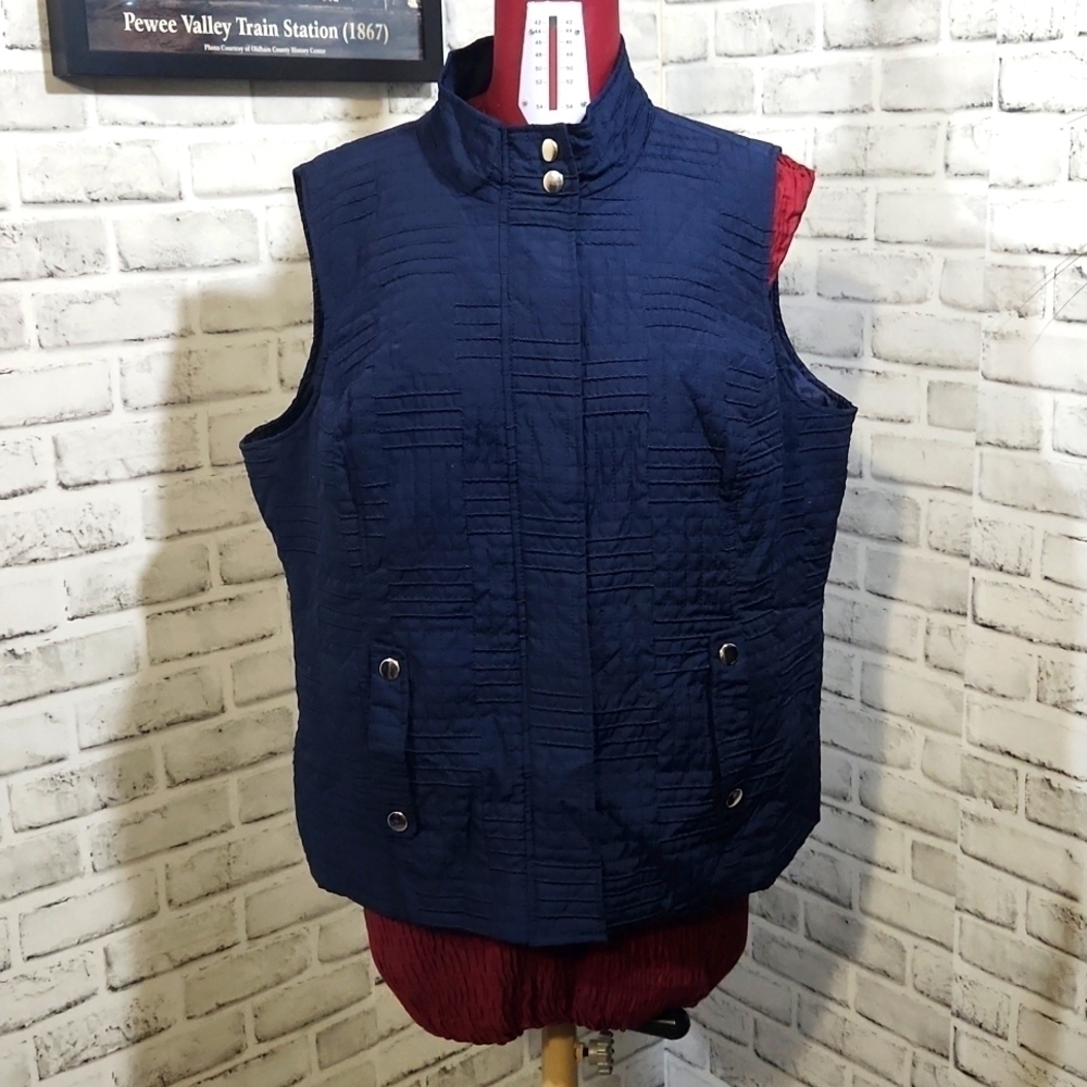 Dressbarn SZ 18/20 Navy Zippered Vest